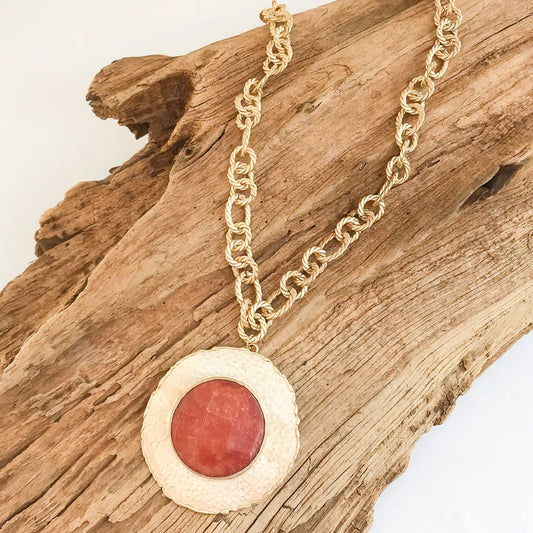 Twisted Rain Chain with Gemstone