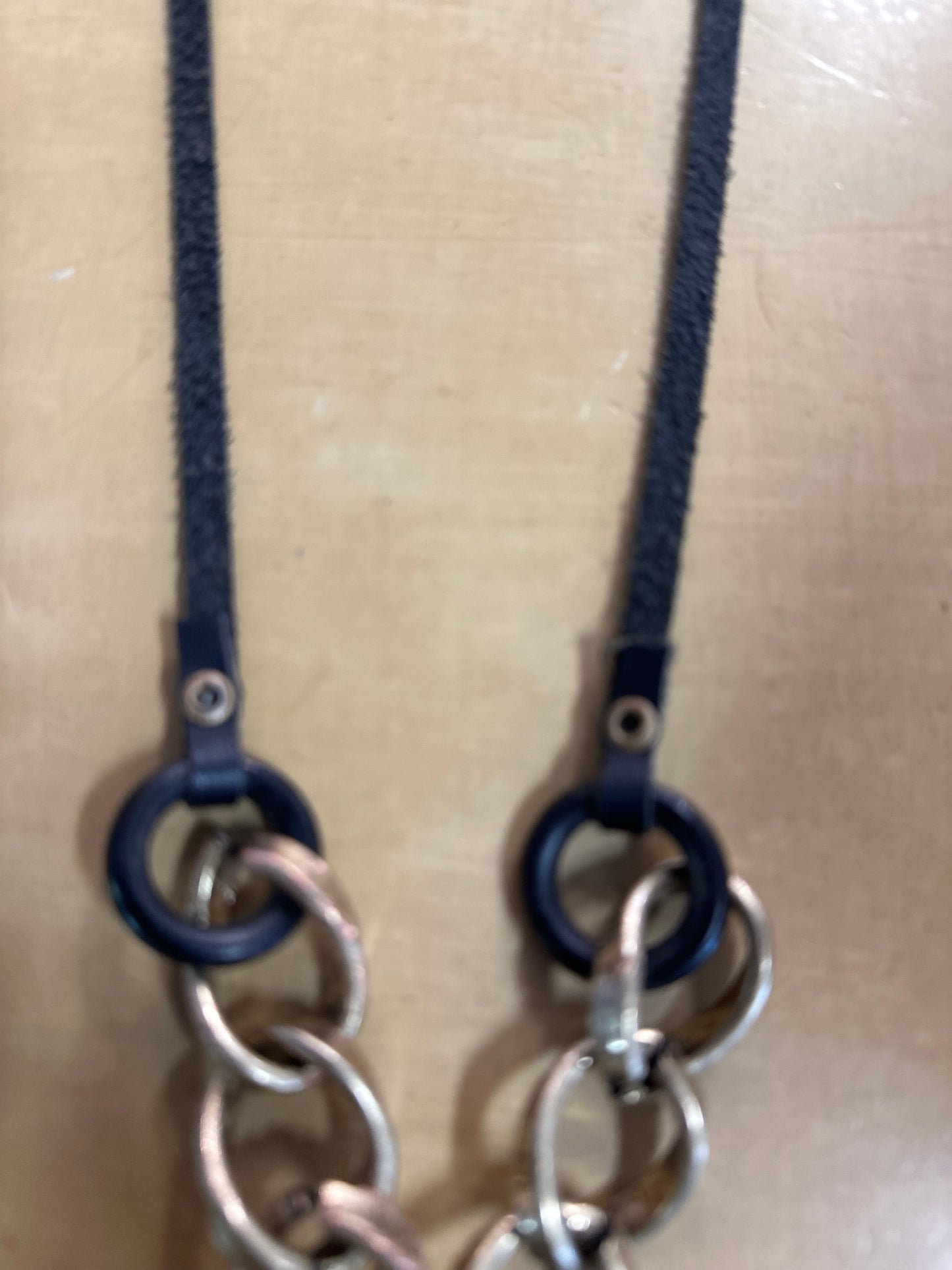 Horse Shoe and Horse Medallion with Leather Necklace