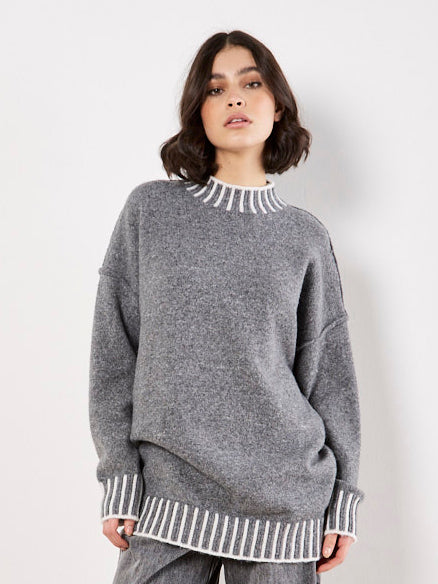 Mock Neck Chunky Sweater