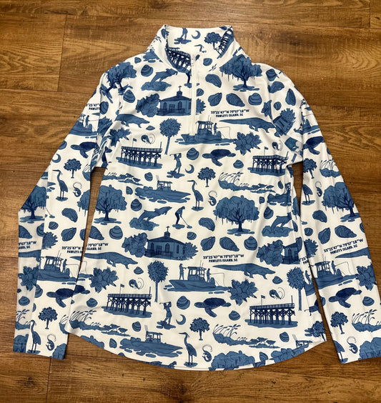 Navy Pawleys Island Quarter Zip