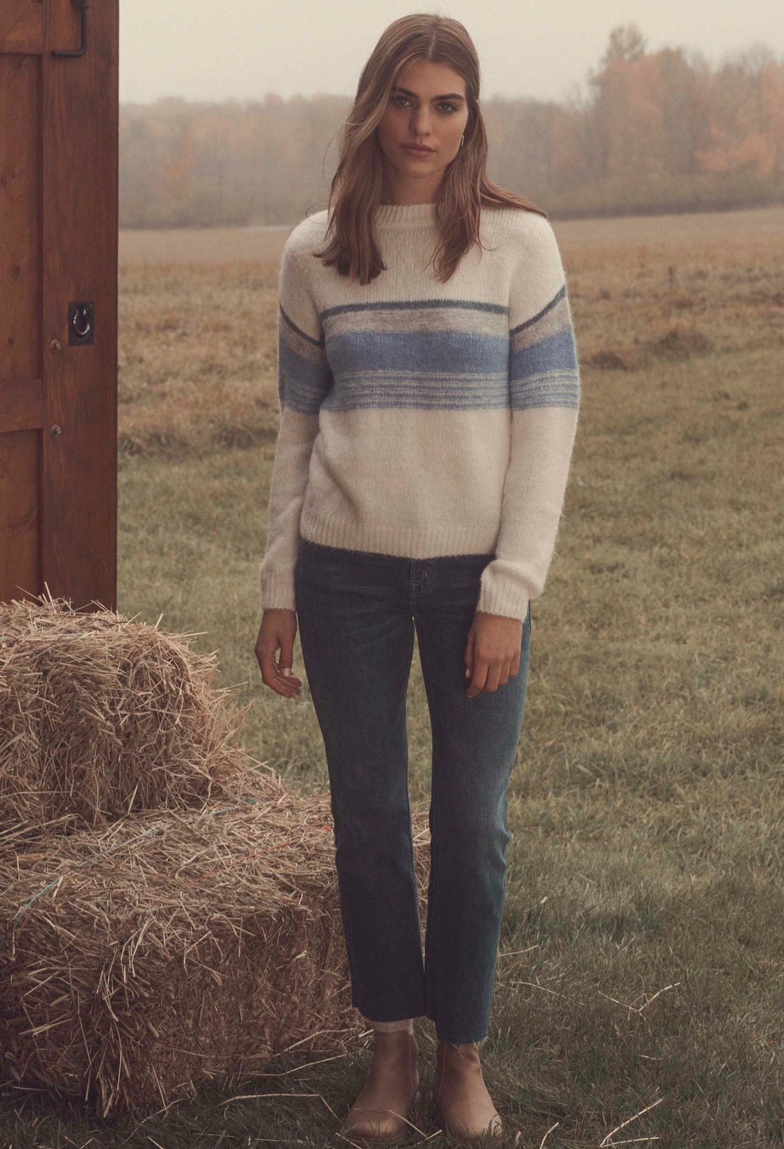 Blue Sunset Stripes Sweater