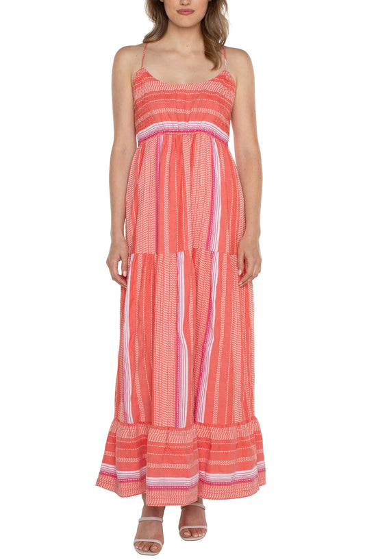Racer Back Maxi Tiered Dress