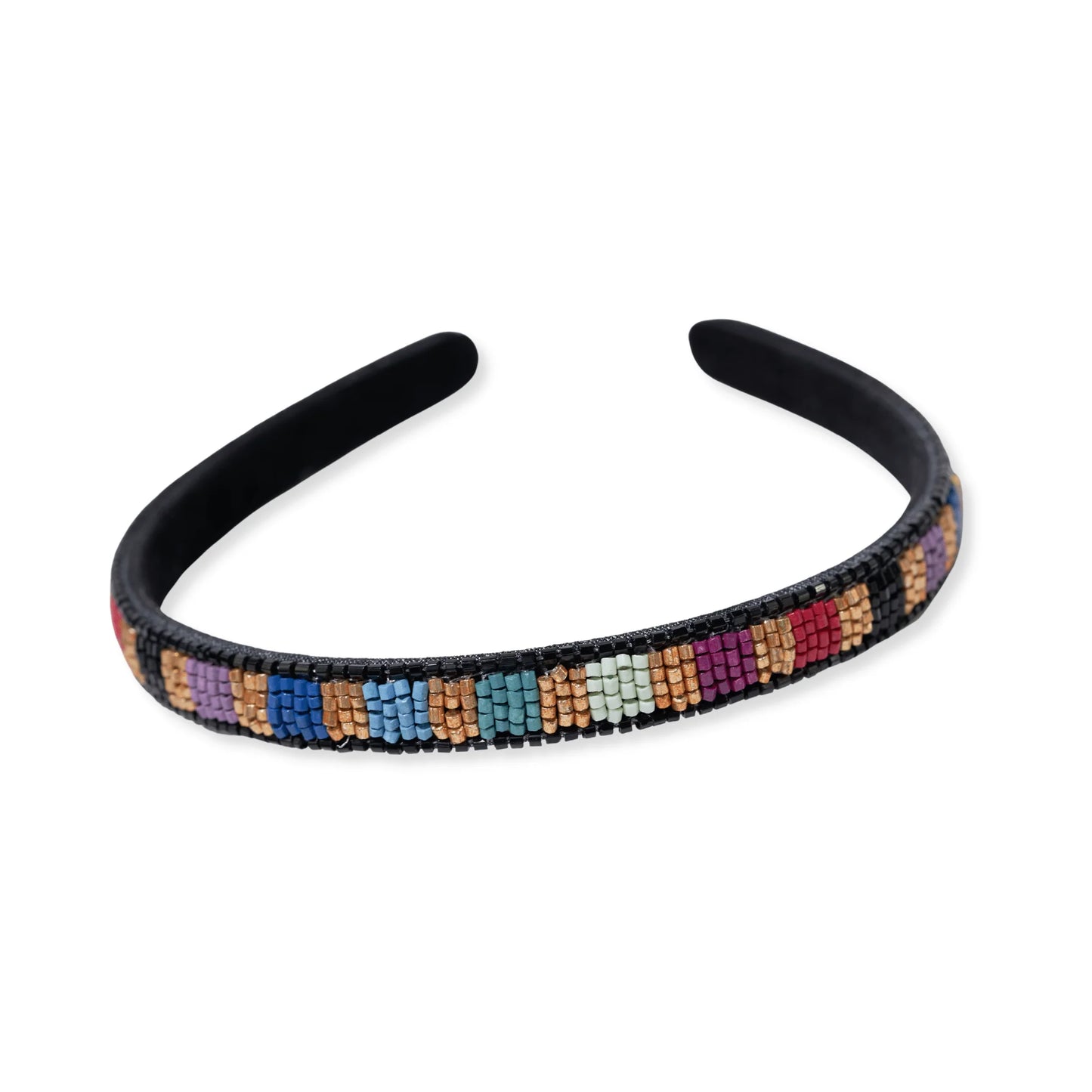 Sadie Vertical Colorblock Thin Luxe Headband Multicolor