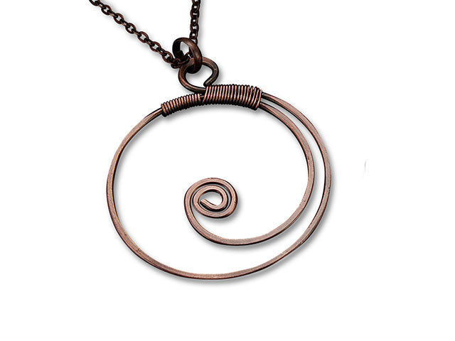 Banjara Collection - Antique copper necklace with single loop