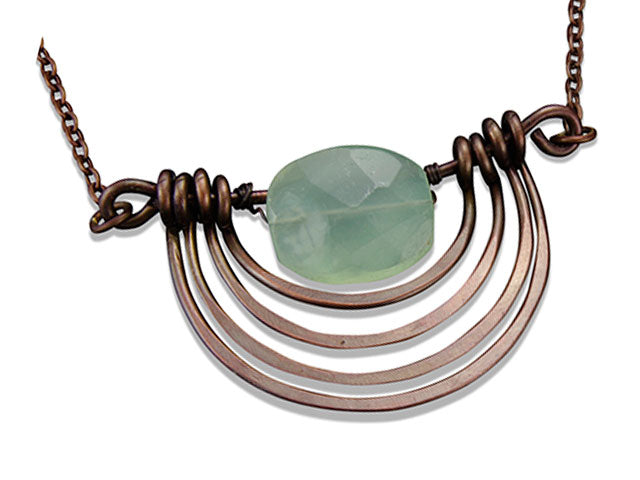 Antiqued brass with aventurine necklace