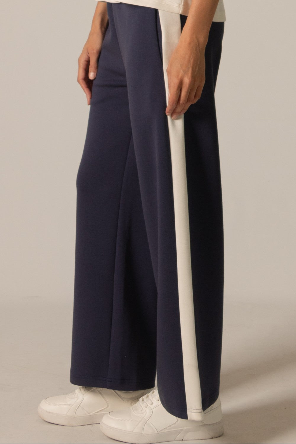 Modal Side Stripe Wide Leg Pnat