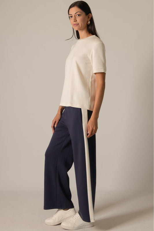 Modal Side Stripe Wide Leg Pnat