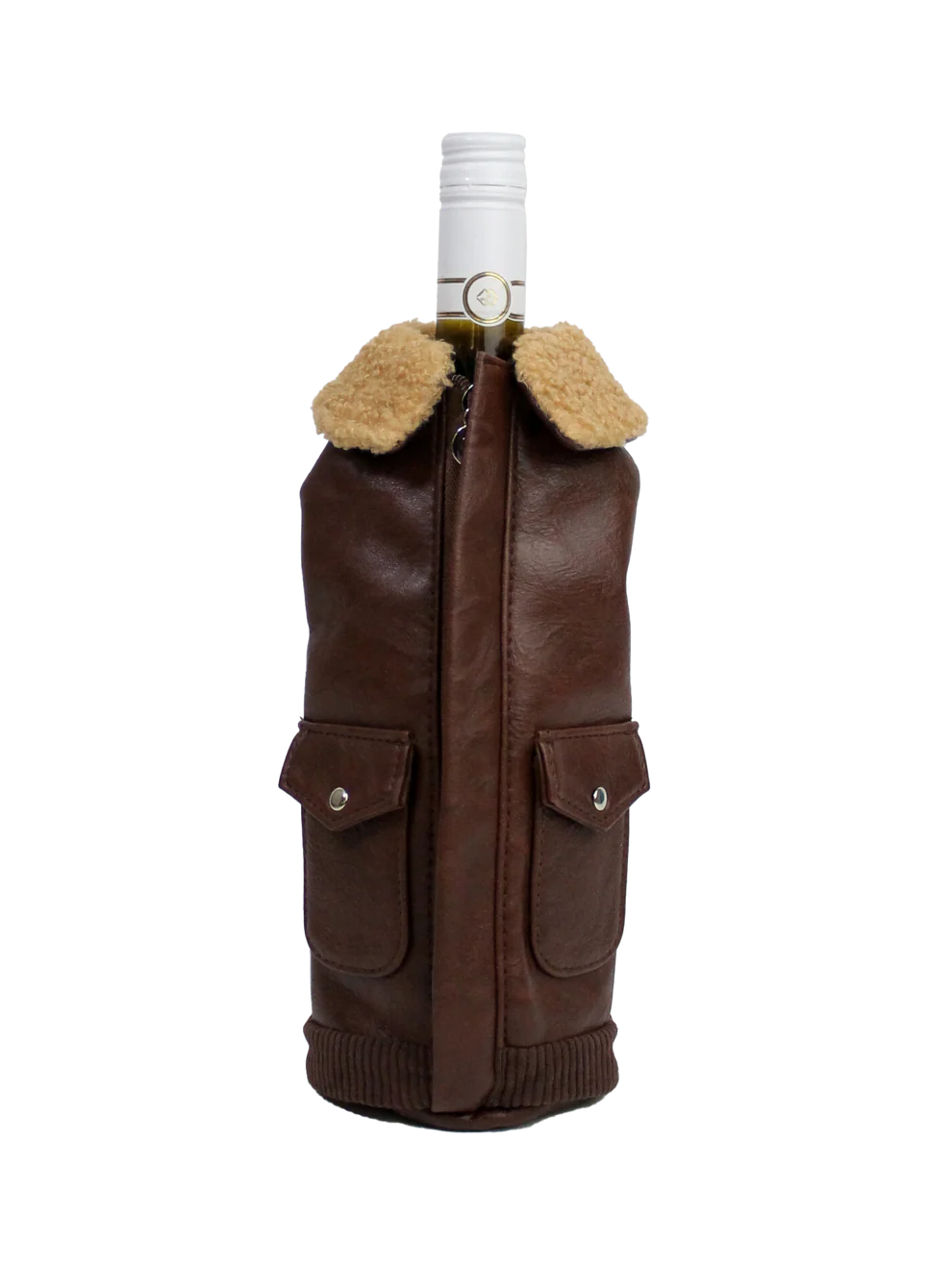 Leather Jacket Wine Holder