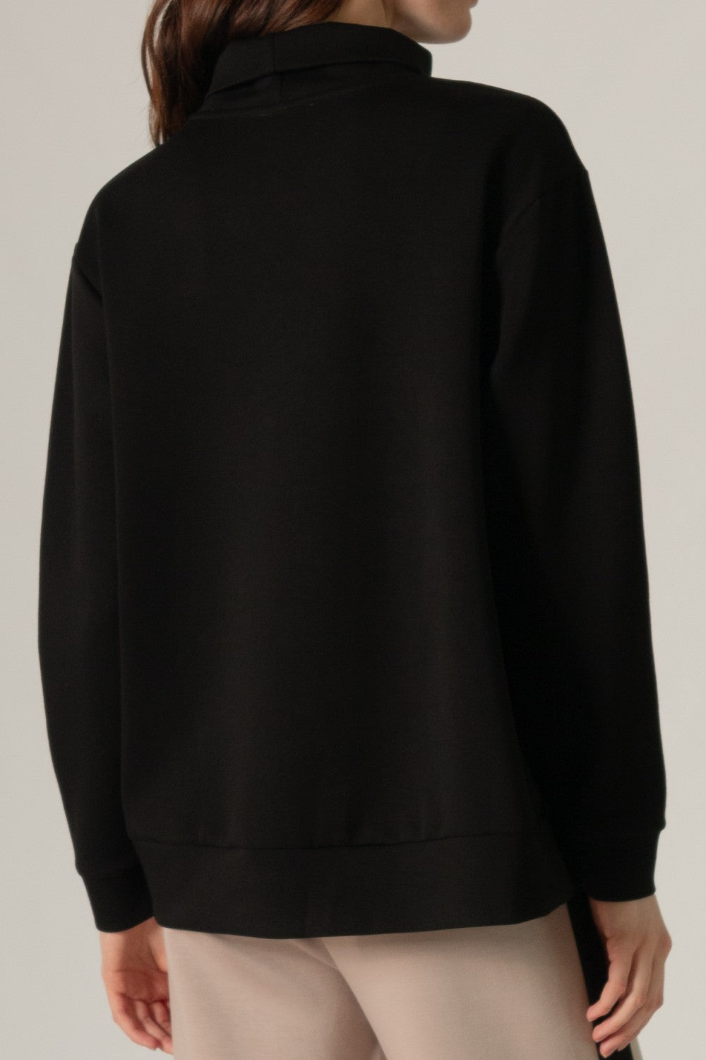 Modal Mock Neck Top w/ Side Zip