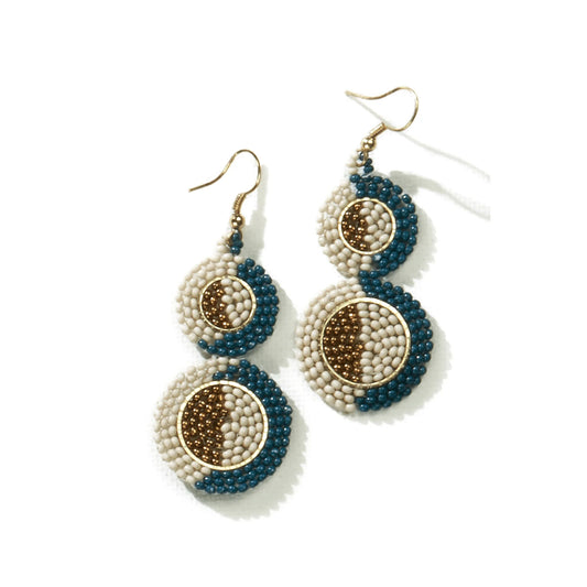 Kara Half Circles Beaded Earrings