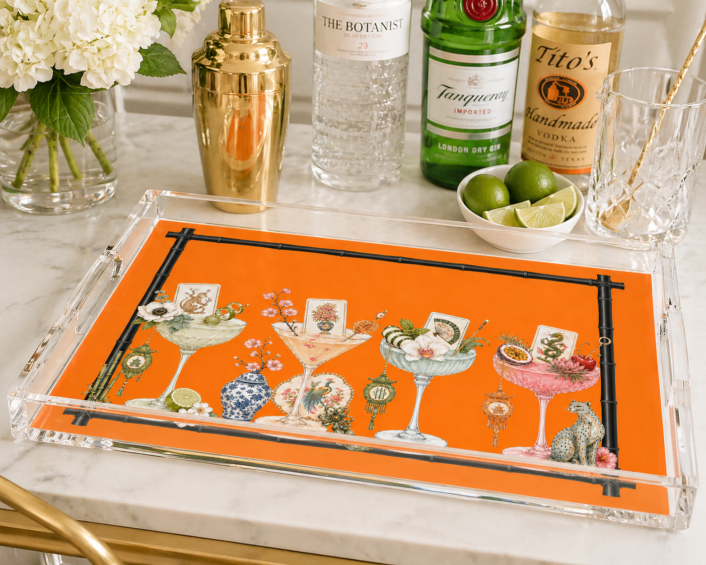 Acrylic Vanity Mahjong  Tiles & Tinis