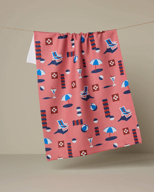 Geo Beach Day Tea Towel