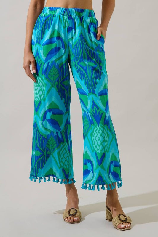 Bliss Tropical Flare Pants