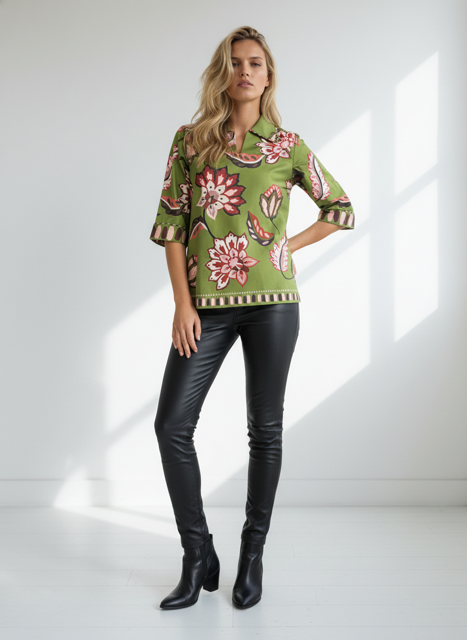 Harper Floral 3/4 Sleeve Top