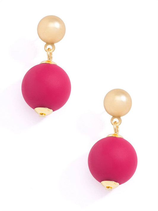 Resin Bead Drop Earring