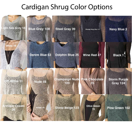 Knit Sheer Cardigan Bolero Shrug