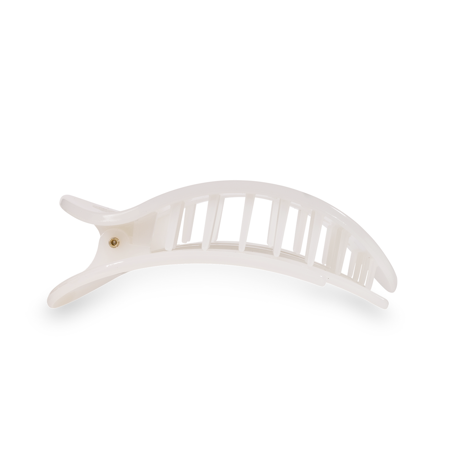 White Large Flat Round Clip