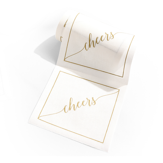 Golden Salute Disposable Cotton Cocktail Napkins
