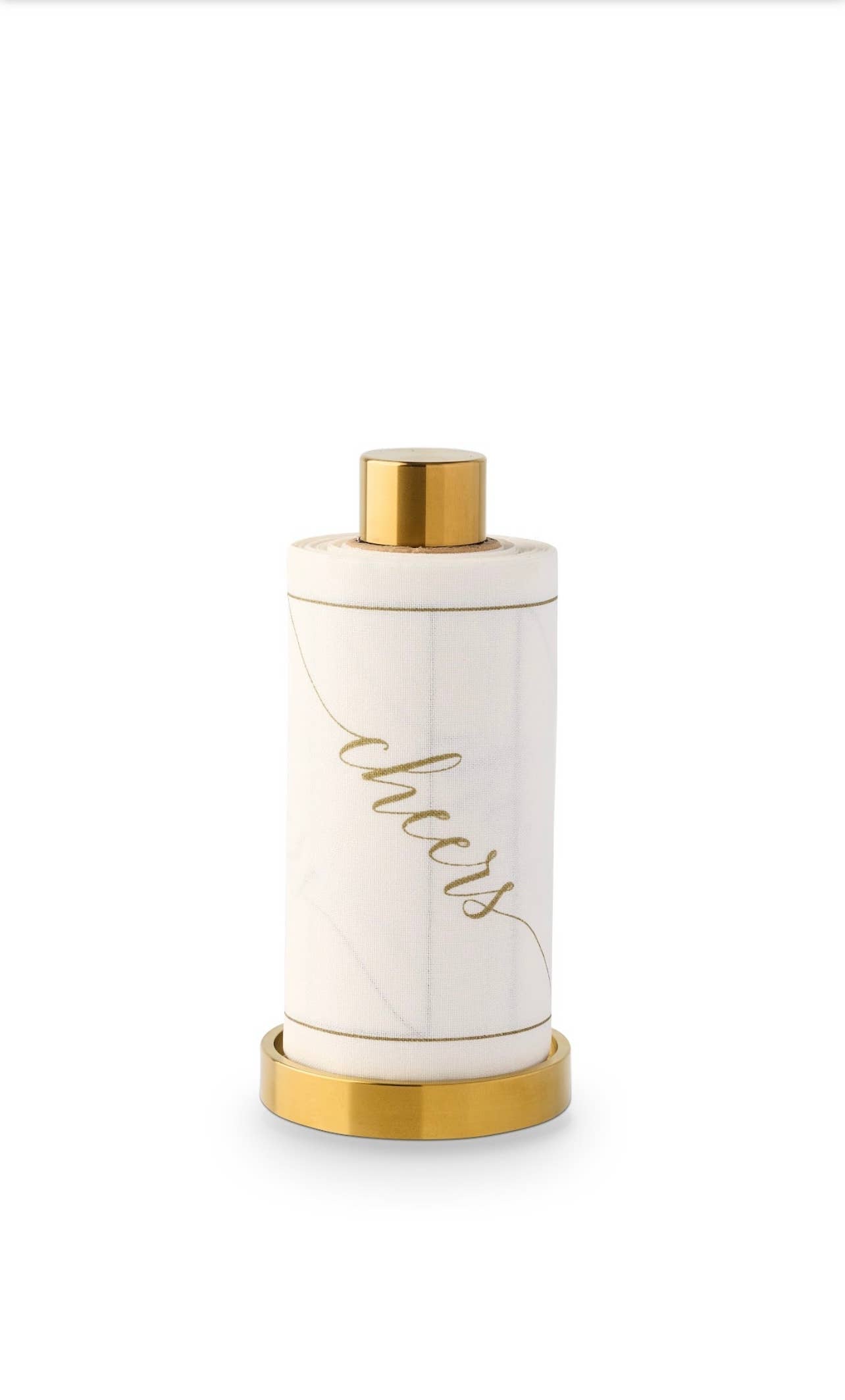 Cocktail Size Gold Stand For Cocktail Napkin Rolls