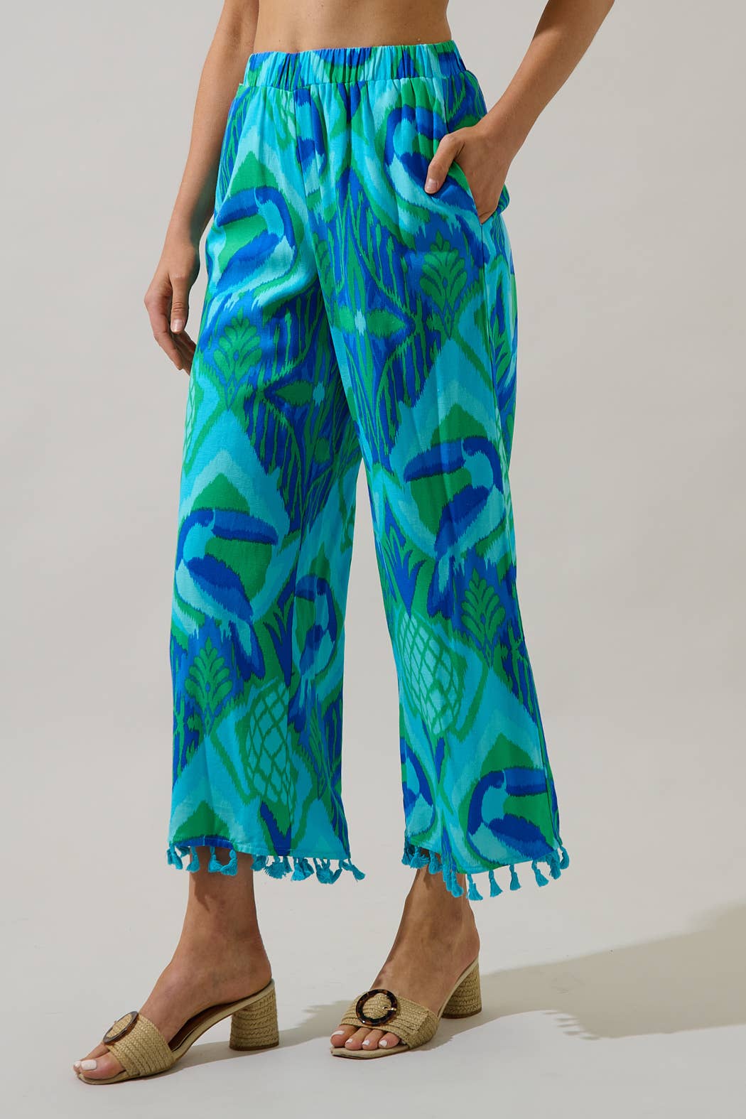 Bliss Tropical Flare Pants
