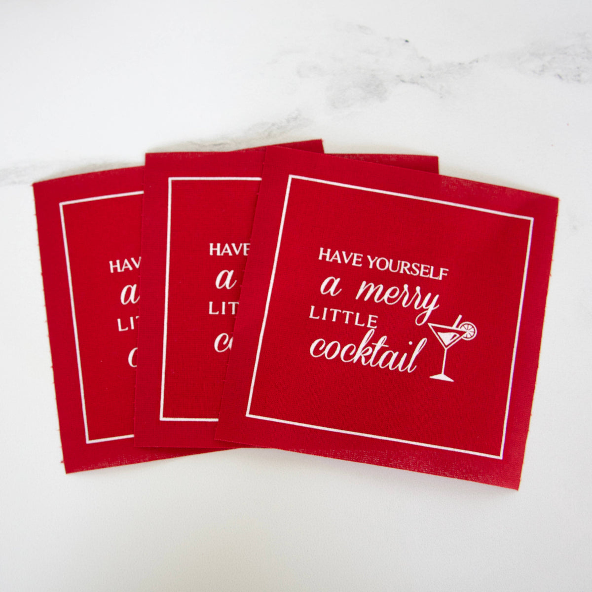 Merry Little Cotton Cocktail Napkin