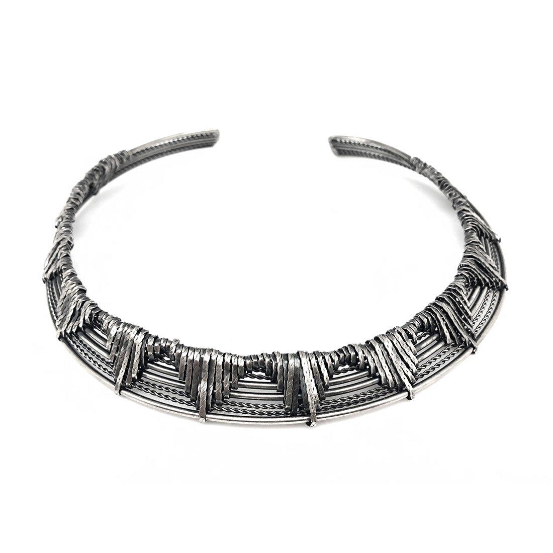 Choker basketweave necklace