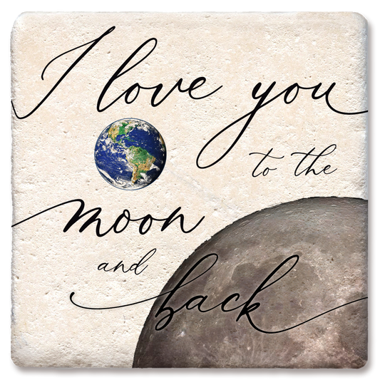 I Love You to the Moon Coaster