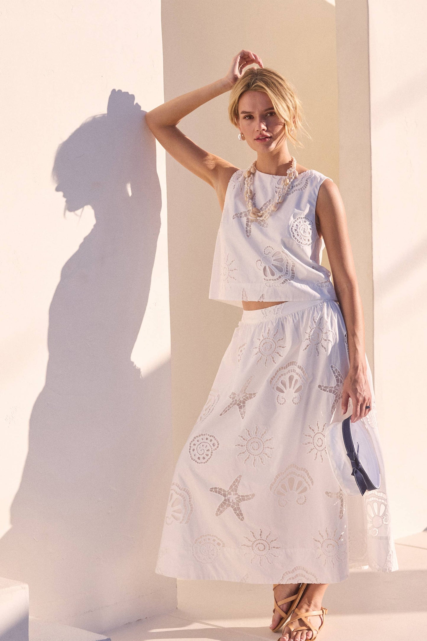 Coastal Eyelet Sleeveless Top