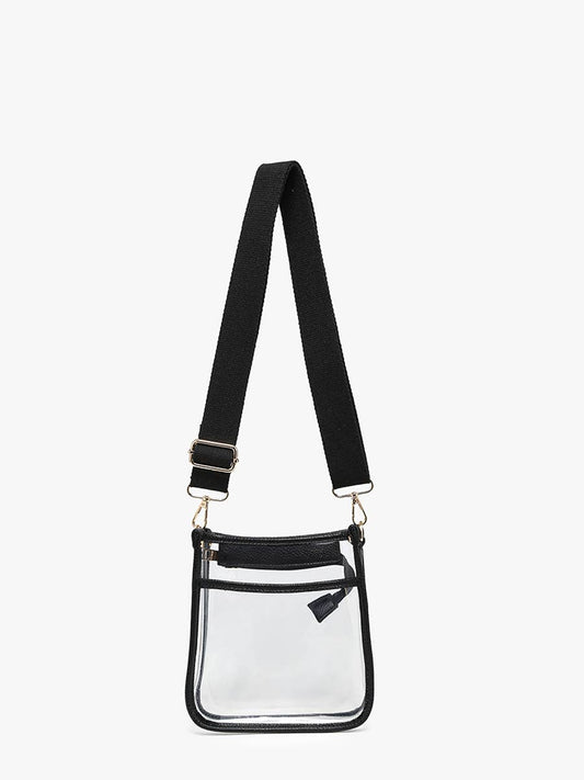 Black Clear Stadium Crossbody Bag