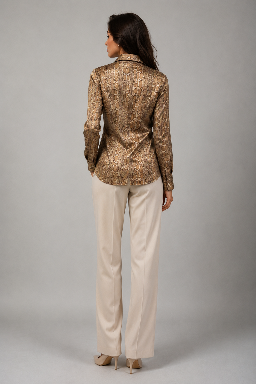 Python's Radiance Gold Effect Blouse
