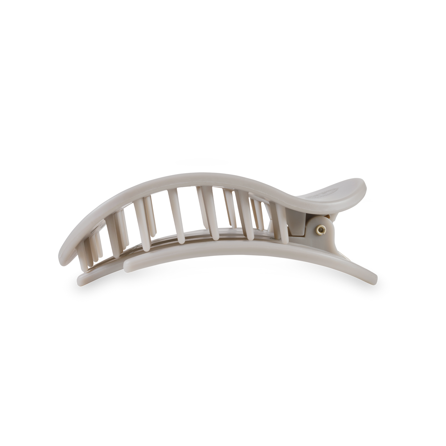 Silver Medium Flat Round Hair Clip