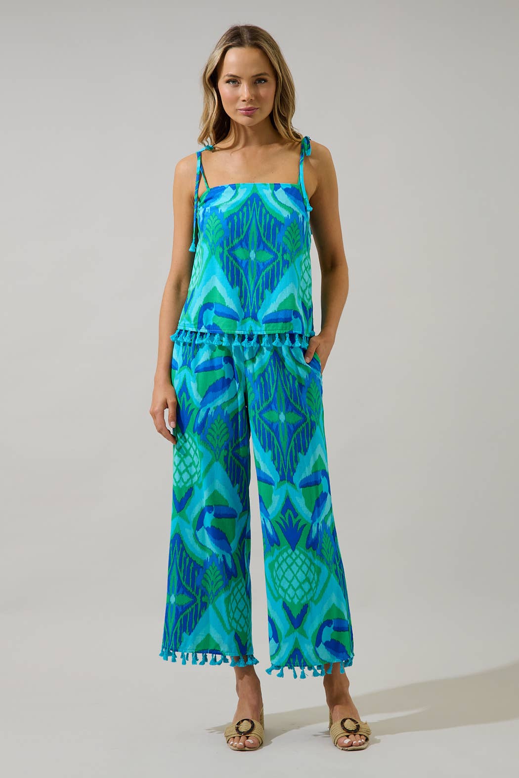 Bliss Tropical Flare Pants