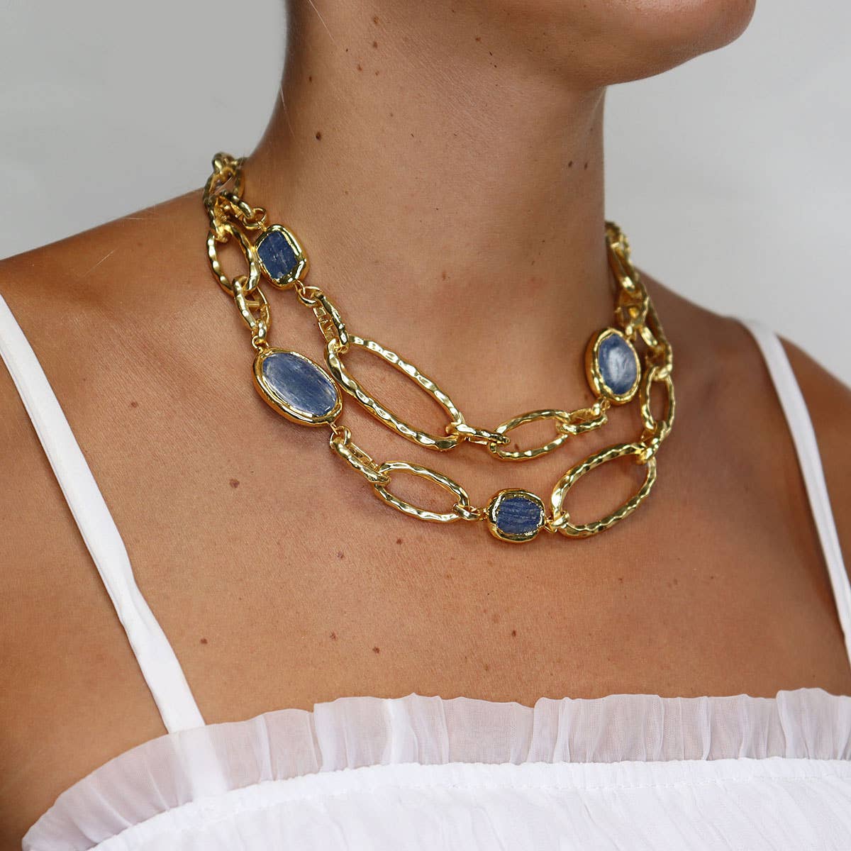 Multi Layer Kyanite Necklace