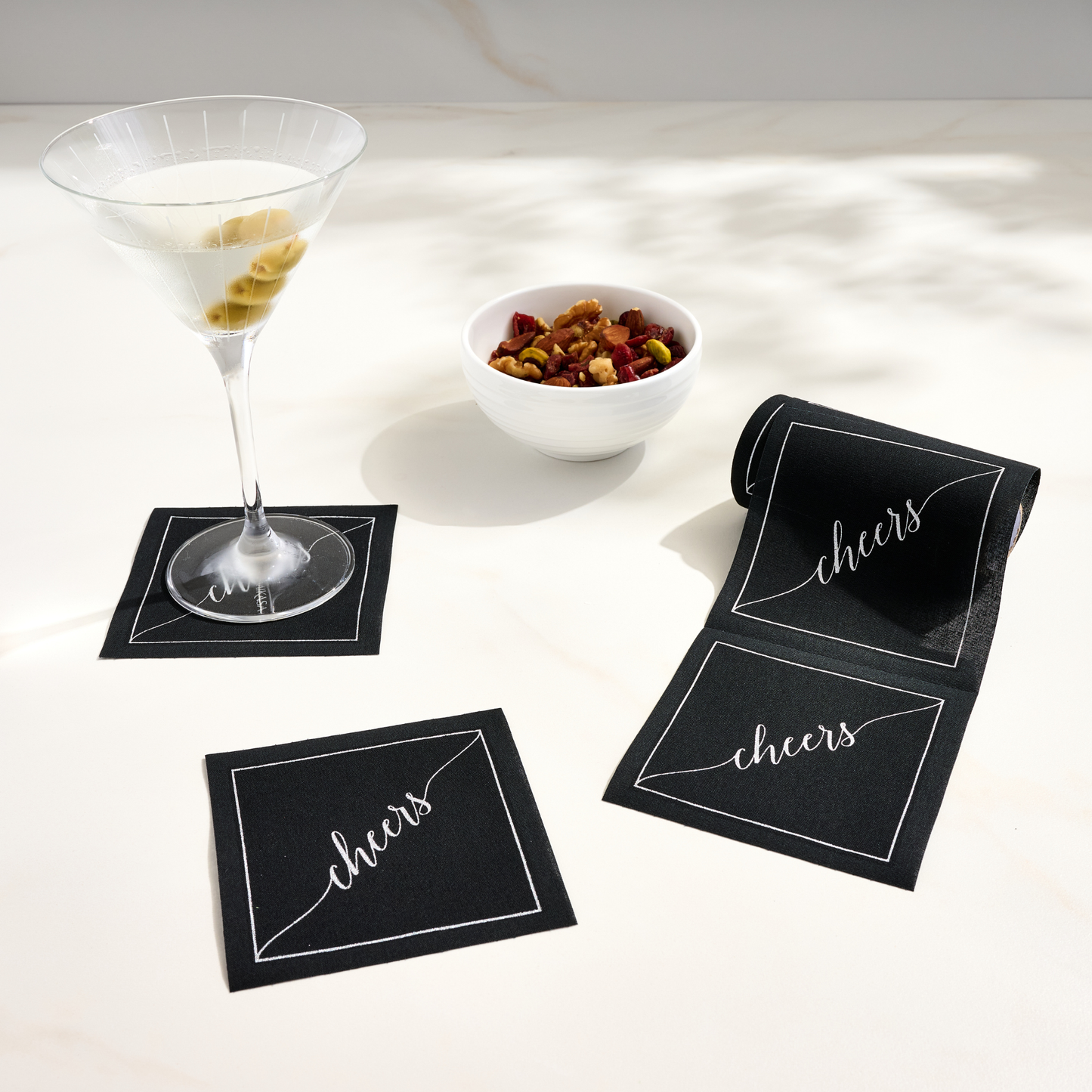 Midnight ToastCotton Cocktail Napkin