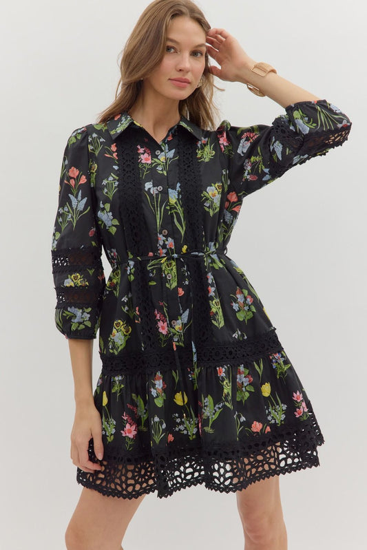 Multi Floral Mini Dress