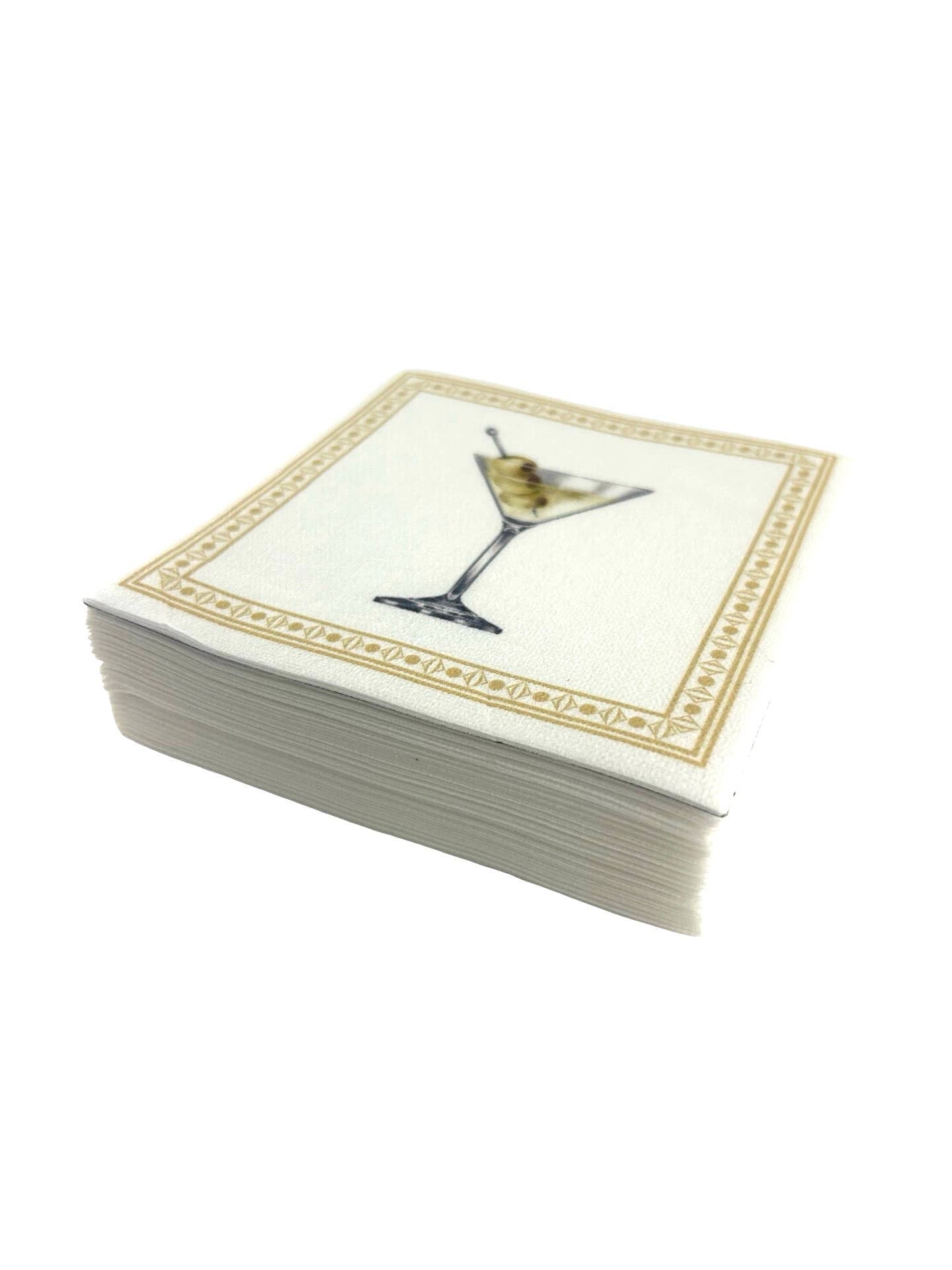 Linen-Feel Cocktail Napkins, Martini