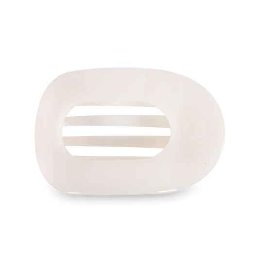 White Large Flat Round Clip