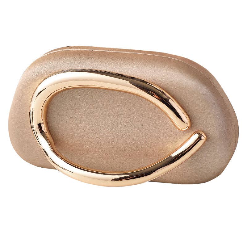 Clutch Bag with Gold Handle