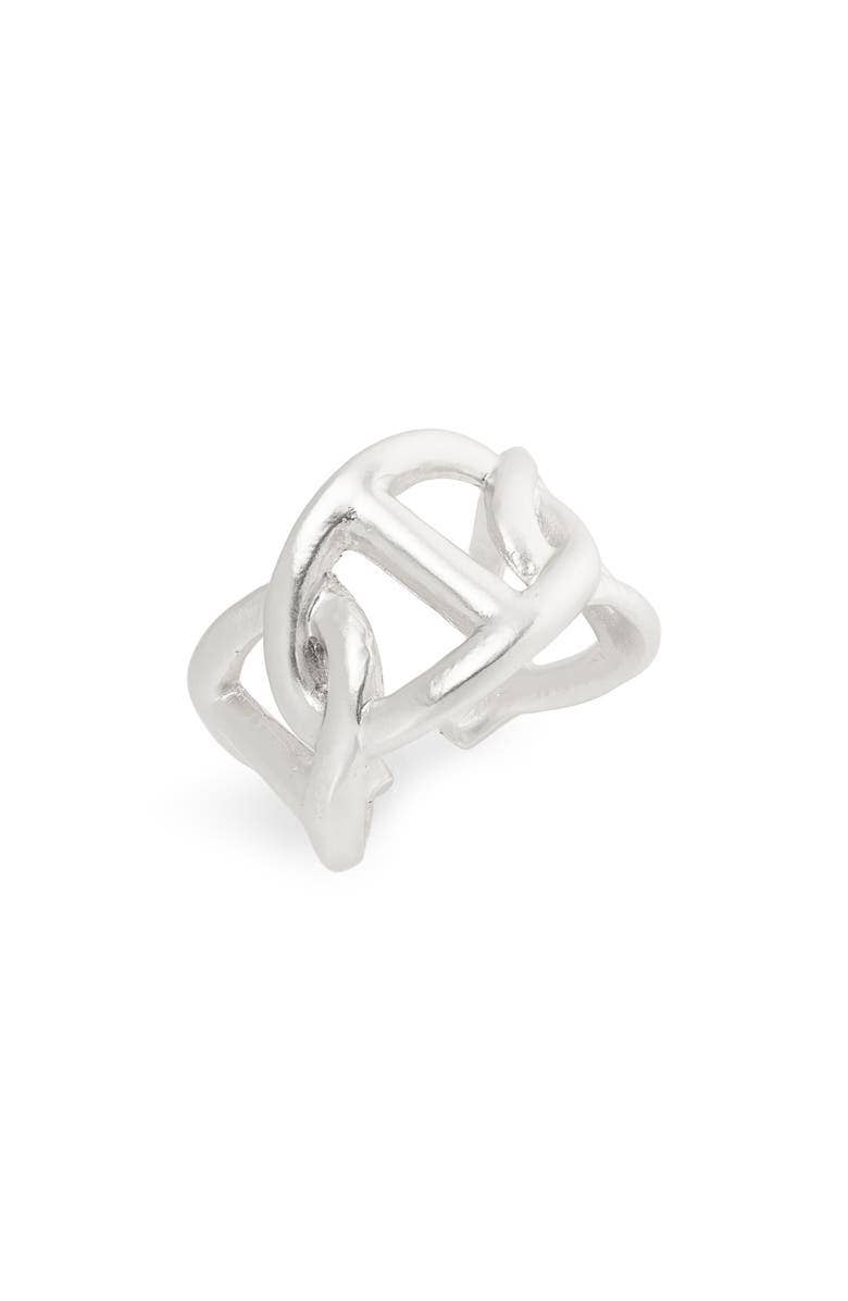 Oversized Link Stiff Ring - Bold Design: Gold