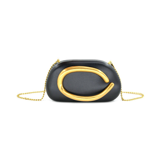 Black Bag with Gold Strap