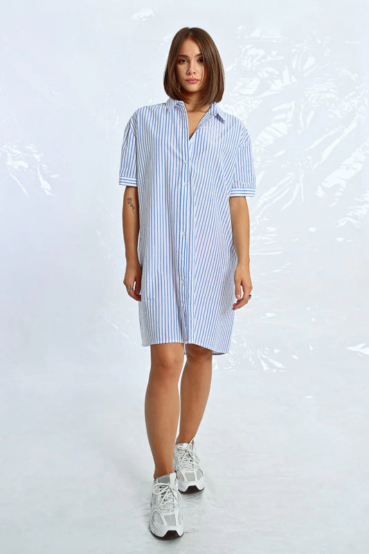 Striped Shirt Dress