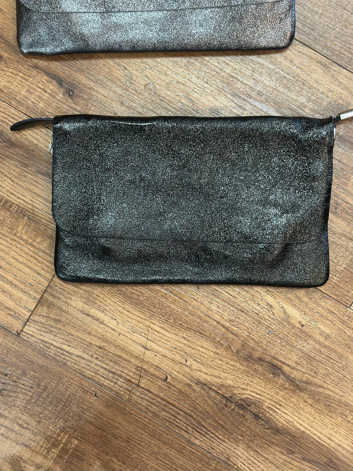Leather Metallic Handbag