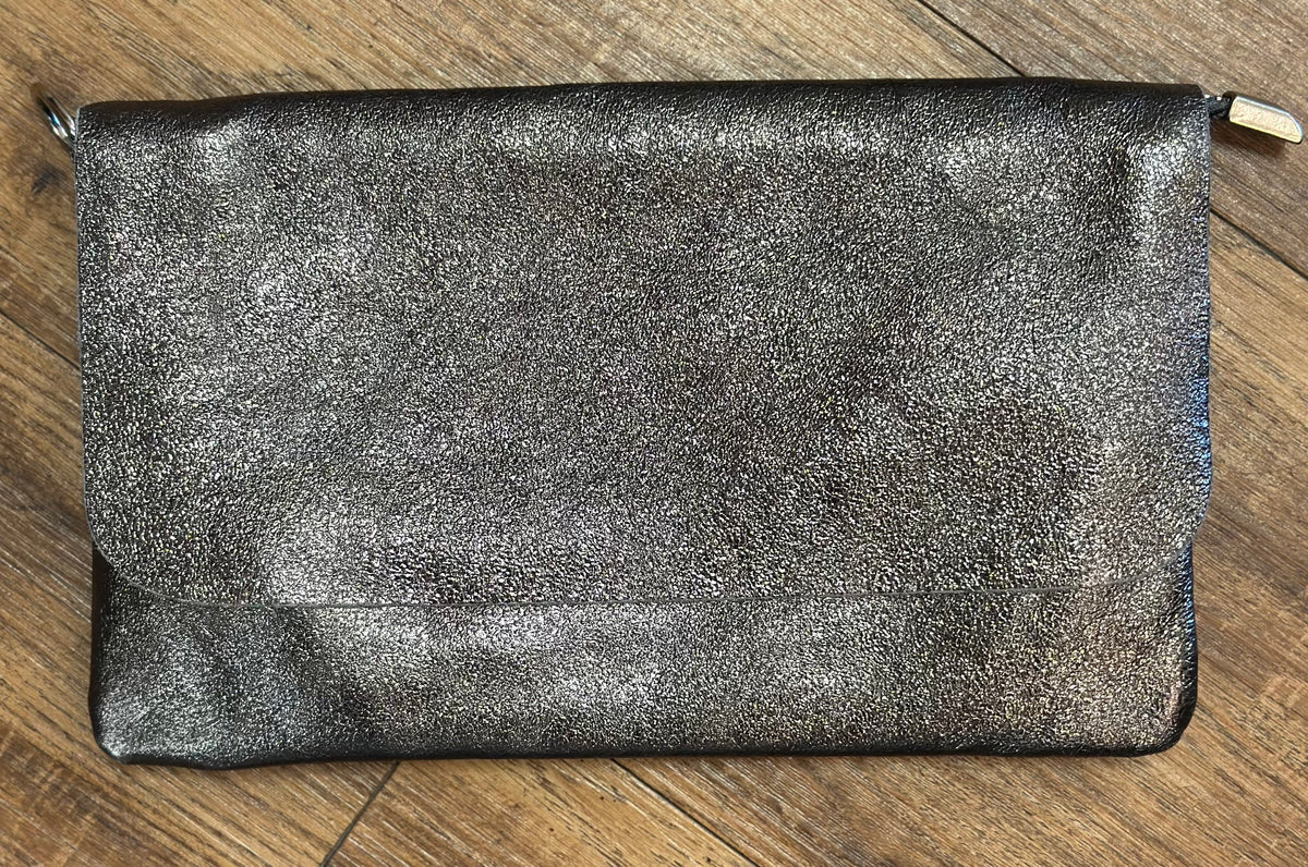 Leather Metallic Handbag