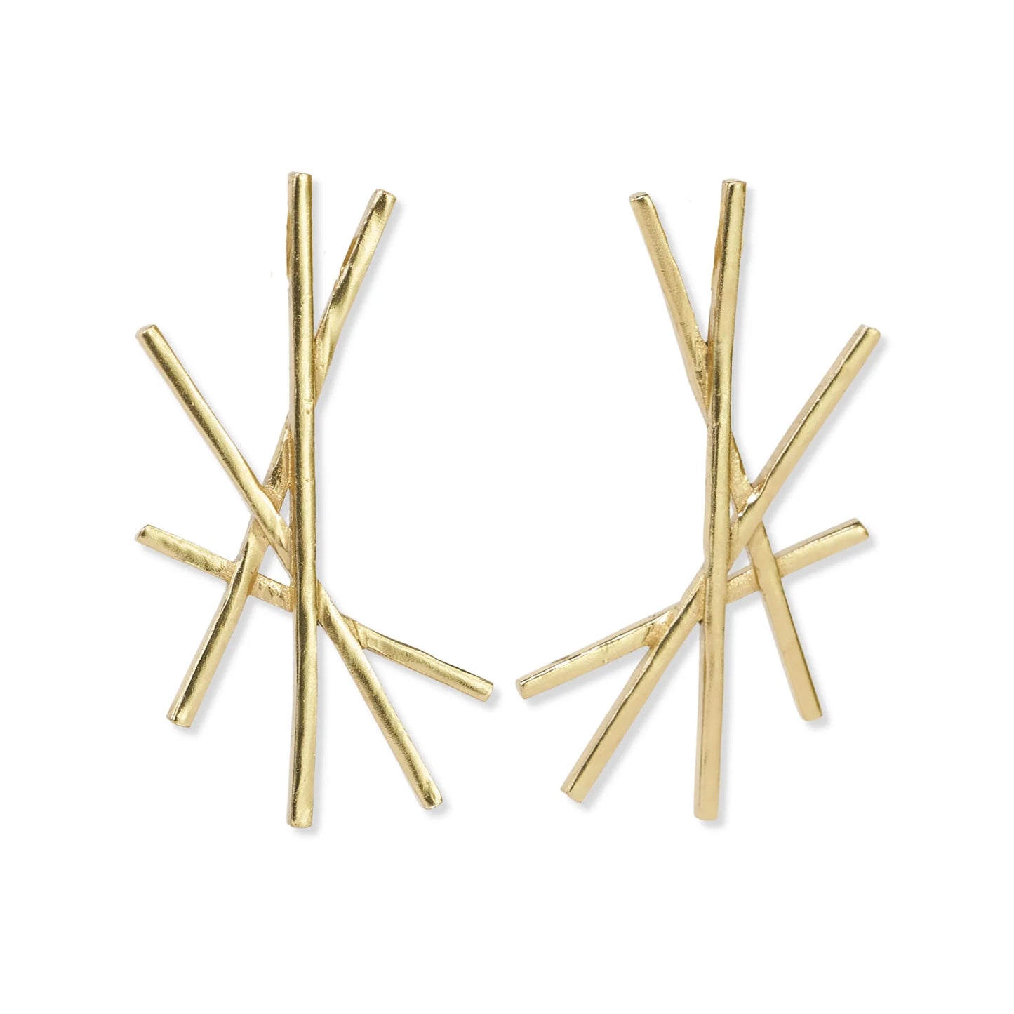 Mya Stick Cluster Post Earrings Brass