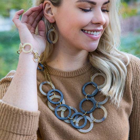 Dual layered statement necklace