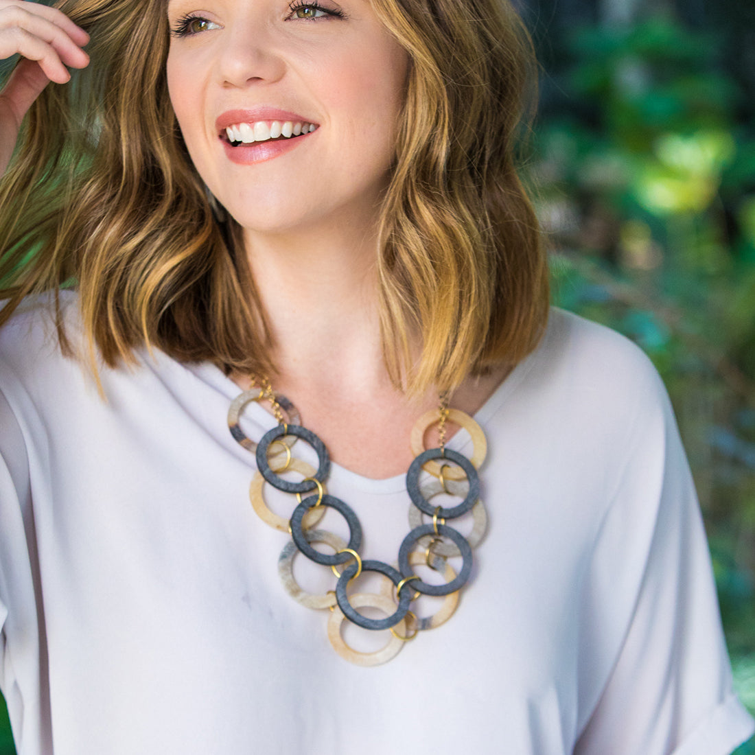 Dual layered statement necklace