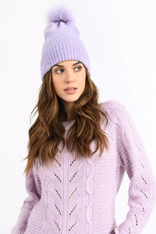 Purple Knitted Hat