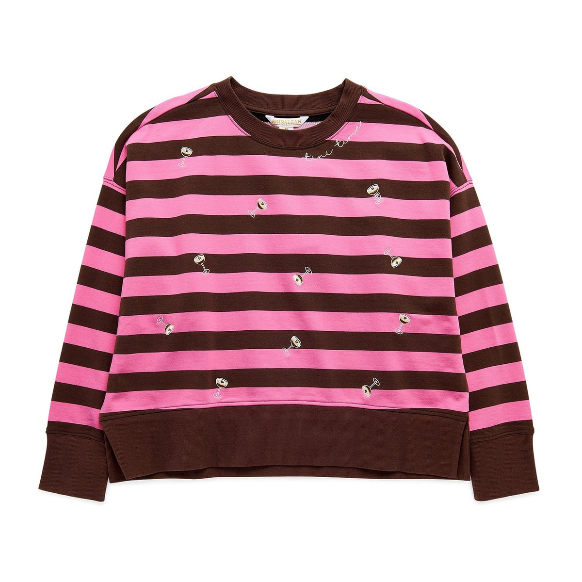 ASST/8 ESPRESSO MARTINI RELAXED SWEATSHIRTS,BROWN