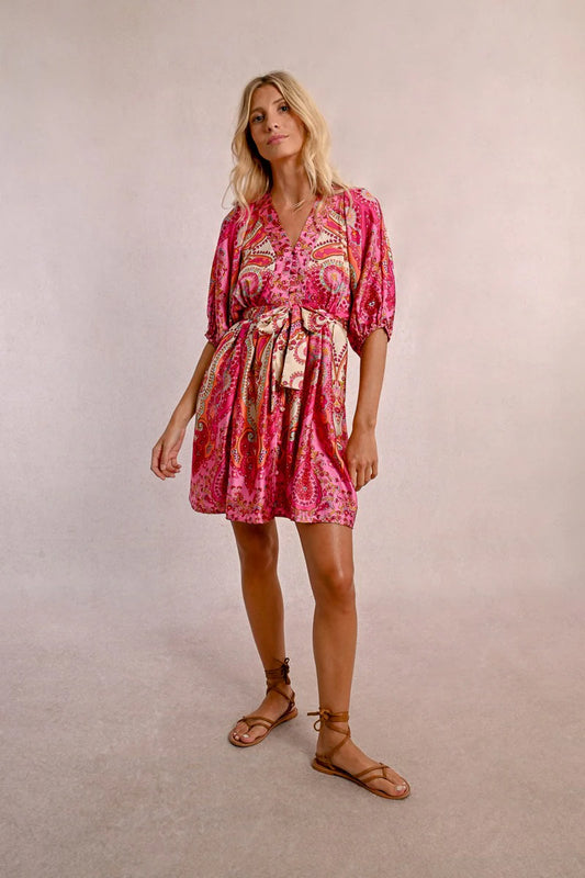 Paisley Kimono Dress