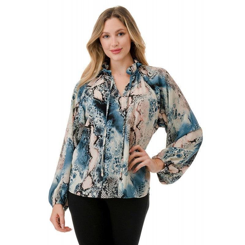 Nicole print blouse